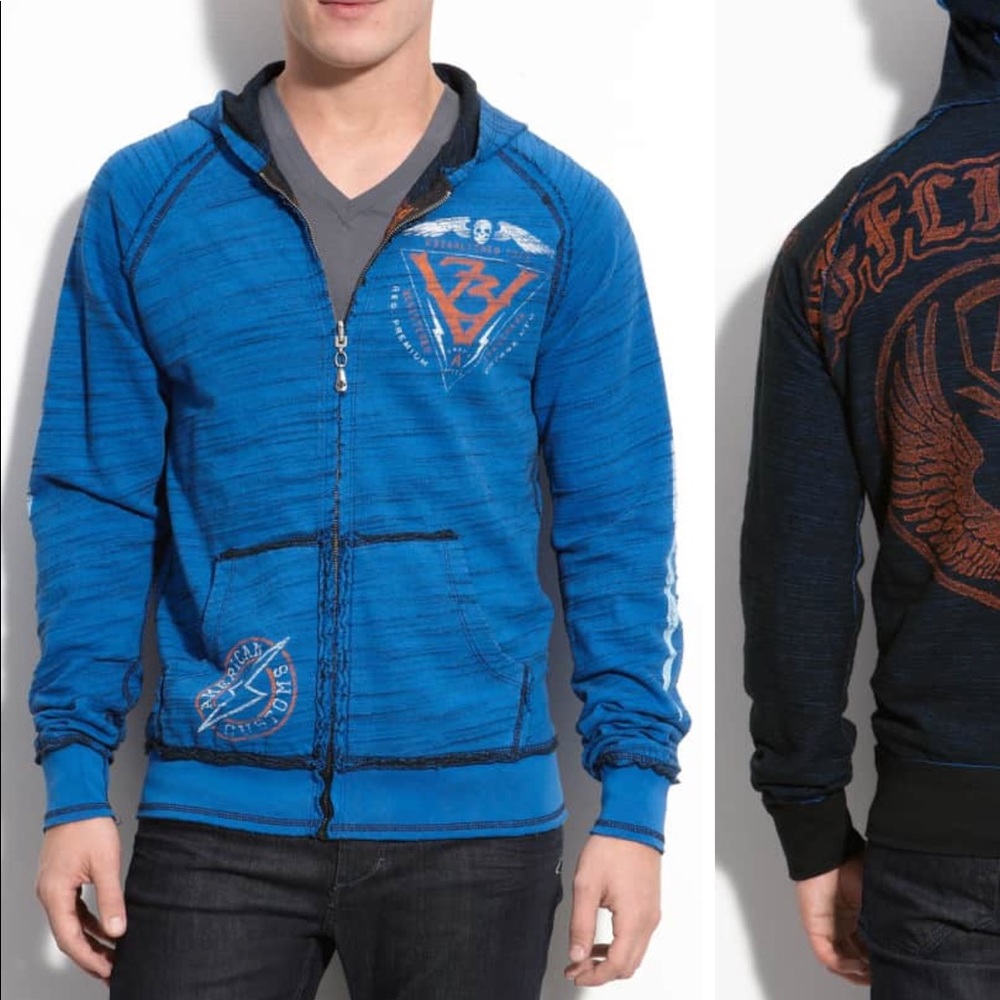 Vintage MFG' Reversible Hoodie Zip Up